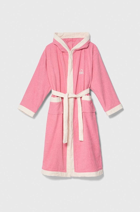 United Colors of Benetton halat de baie din bumbac pentru copii Planet friendly roz 6ORG0800G.G.Seasonal