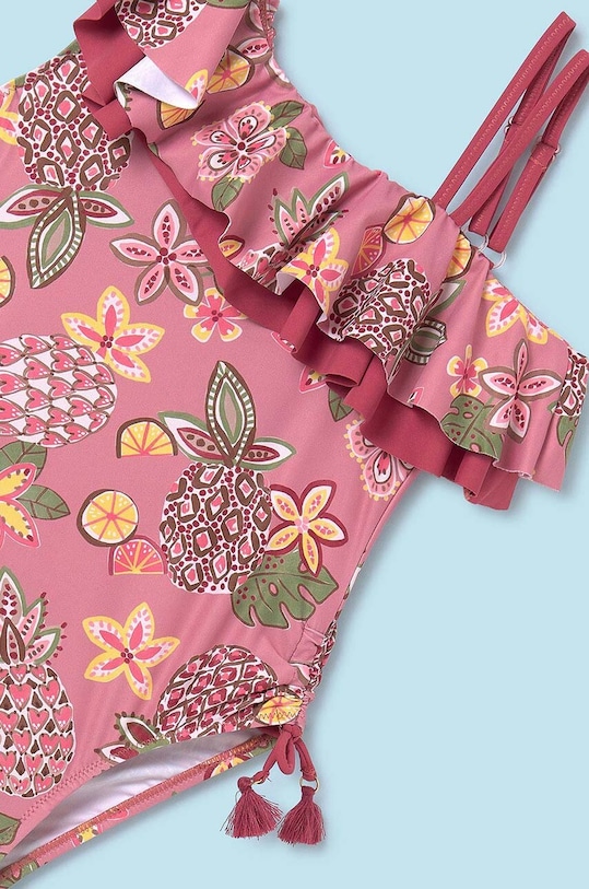 Dziewczynka Mayoral jednoczęściowy strój kąpielowy dziecięcy 6764.8E.Junior.PPYH różowy