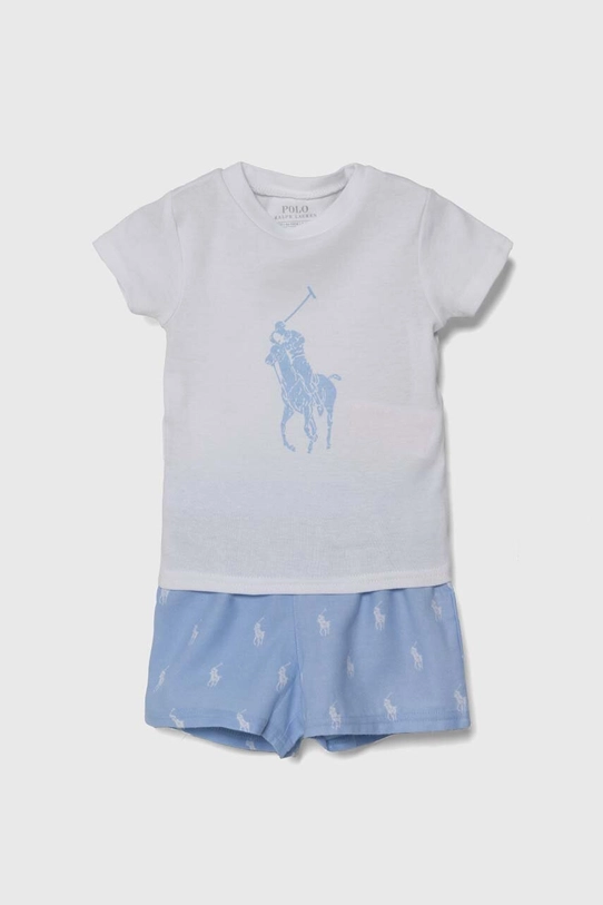 Dječja pamučna pidžama Polo Ralph Lauren print plava 2P0146