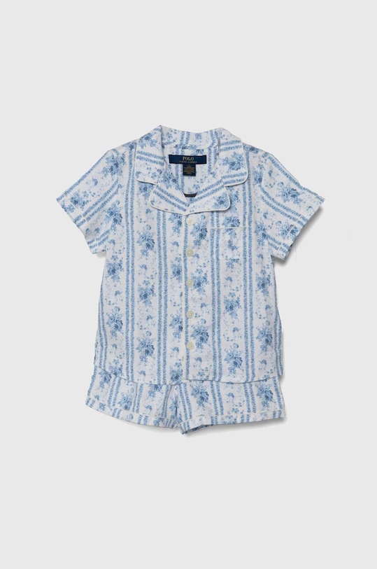 Polo Ralph Lauren gyerek pamut pizsama együttes kék 4P0145