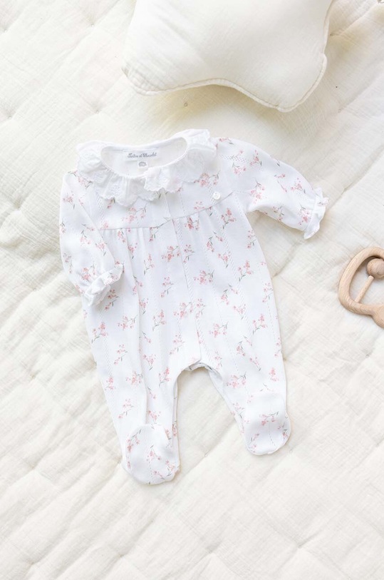 Tartine et Chocolat śpioszki bawełniane niemowlęce komplet biały TY54020.49.74