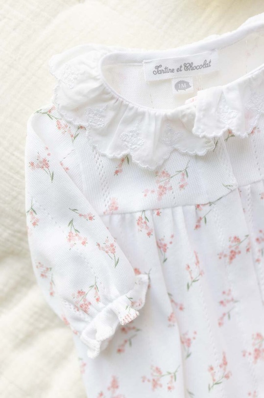 Tartine et Chocolat śpioszki bawełniane niemowlęce TY54020.49.74 biały