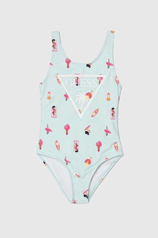 Guess costum de baie dintr-o bucată pentru copii moale turcoaz J4GZ40.MC052.PPYH
