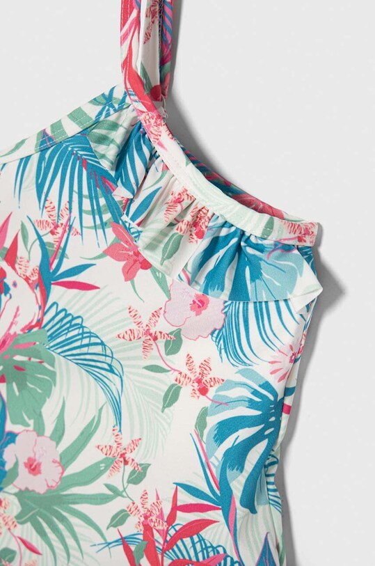 Dievča Jednodielne detské plavky Pepe Jeans HIBISCUS FRILL SWIMSUIT PGB10400 zelená