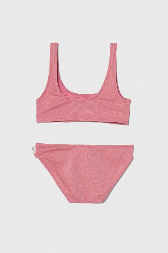 Pepe Jeans costum de baie pentru copii din două piese LUREX SC BIKINI SET PGB10404 roz SS24