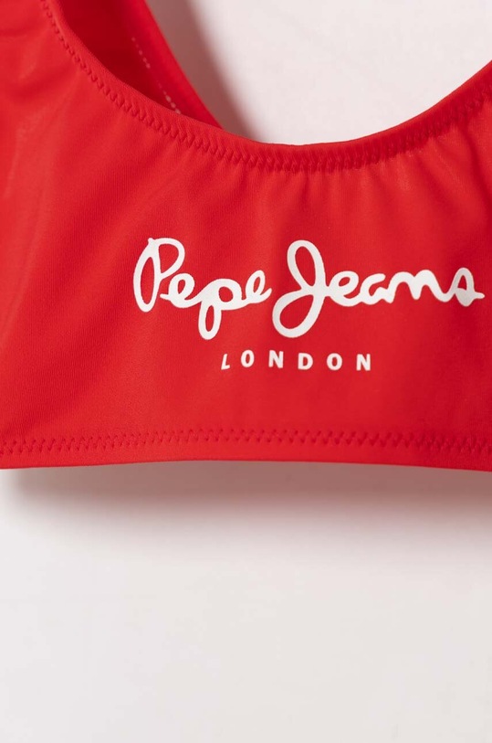 Fete Pepe Jeans costum de baie pentru copii din două piese PEPE SC BIKINI SET PGB10406 rosu
