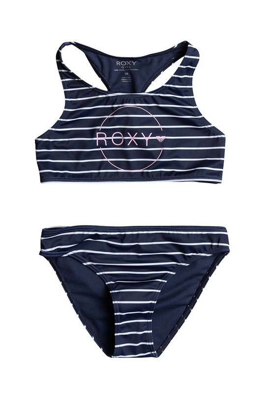 Roxy dwuczęściowy strój kąpielowy dziecięcy BICOASIC STRI wzorzyste granatowy ERGX203546