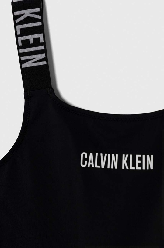 Dziewczynka Calvin Klein Jeans jednoczęściowy strój kąpielowy dziecięcy KY0KY00057.PPYH czarny