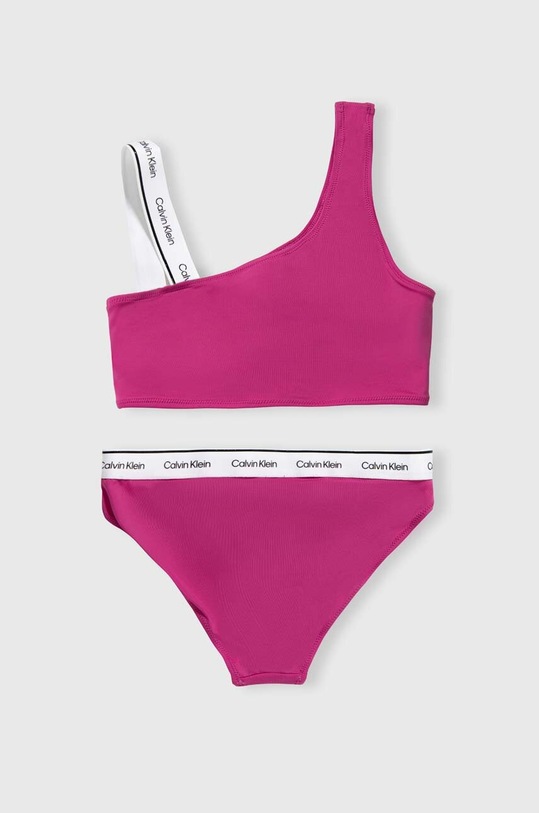 Calvin Klein Jeans dwuczęściowy strój kąpielowy dziecięcy KY0KY00063.PPYH fioletowy SS24