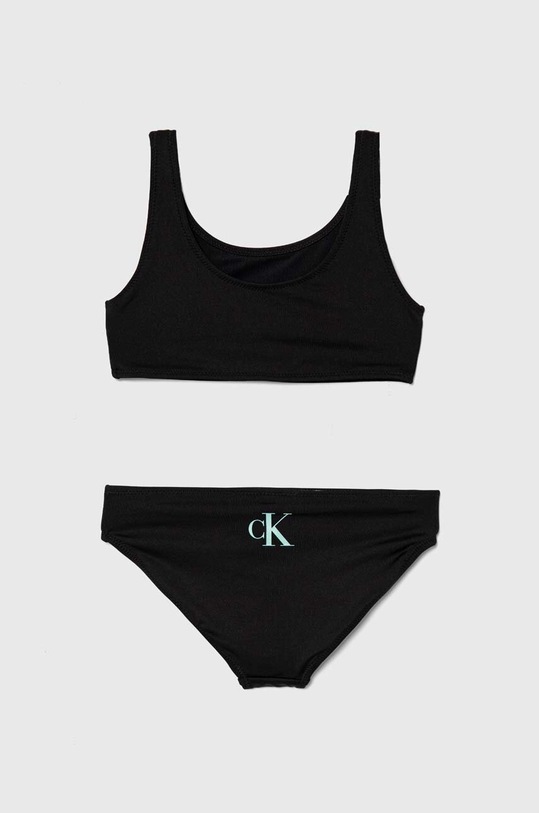 Calvin Klein Jeans dwuczęściowy strój kąpielowy dziecięcy KY0KY00067.PPYH czarny SS24