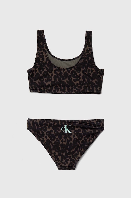 Dvoudílné dětské plavky Calvin Klein Jeans KY0KY00068.PPYH zelená SS24