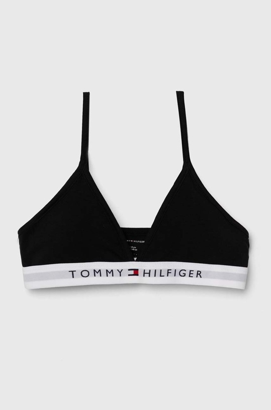 Tommy Hilfiger biustonosz dziecięcy lekko usztywniana czarny UG0UG00747.PPYH