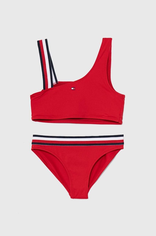 Tommy Hilfiger dwuczęściowy strój kąpielowy dziecięcy komplet czerwony UG0UG00724.PPYH