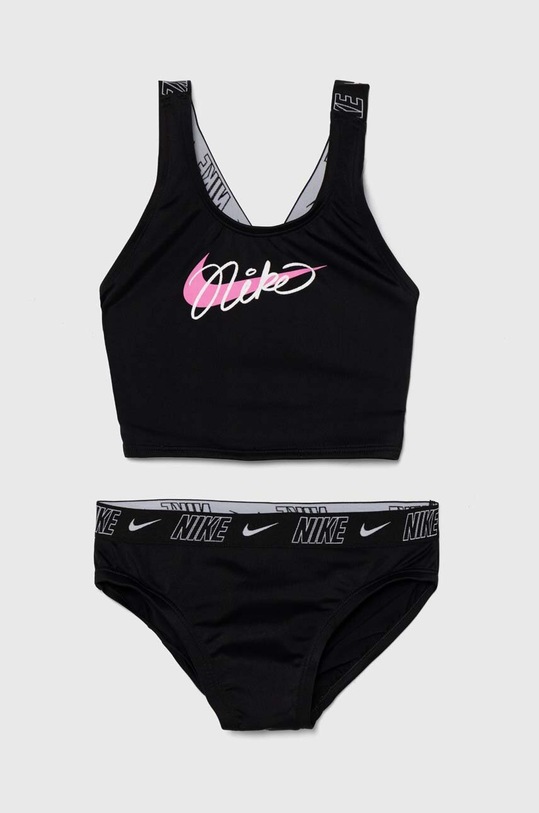 Детски бански от две части Nike Kids LOGO TAPE надпис черен NESSE728