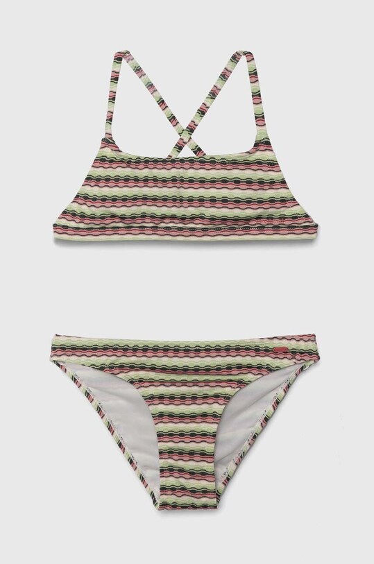 Protest costum de baie pentru copii din două piese PRTMAE usor rigidizat verde 7911443