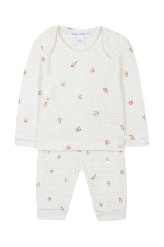 Dječja pamučna pidžama Tartine et Chocolat TY54110.80.86 bijela SS24