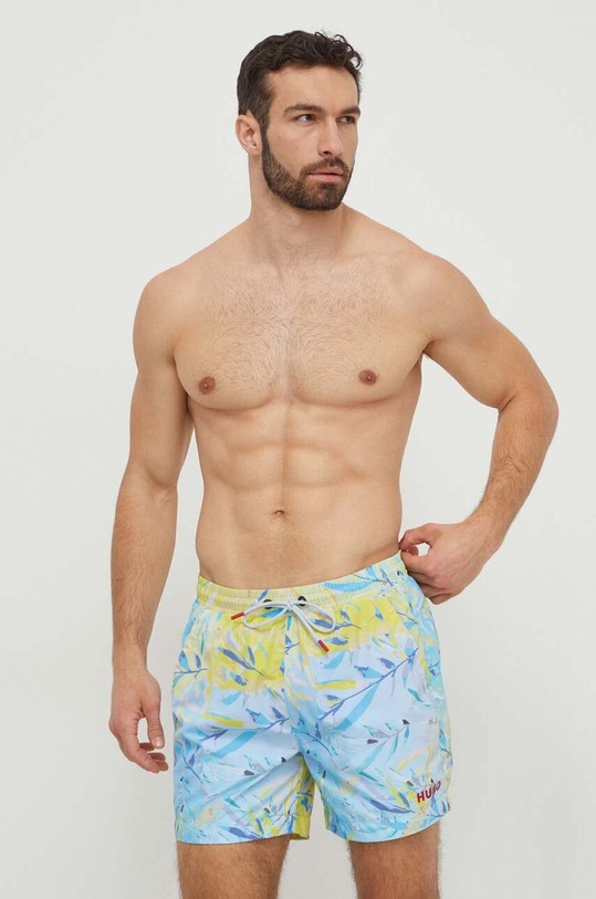 HUGO szorty kąpielowe Planet friendly żółty 50510061
