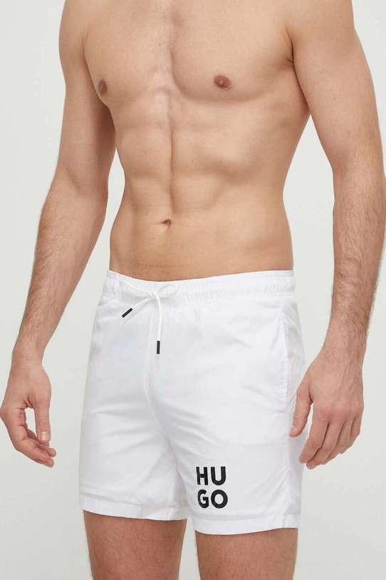 HUGO pantaloncini da bagno Planet friendly bianco 50510190