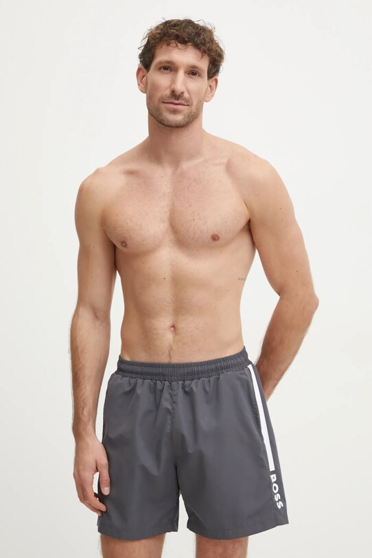 BOSS pantaloni scurti de baie Planet friendly gri 50508798