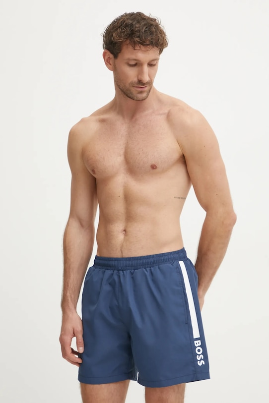BOSS szorty kąpielowe Planet friendly niebieski 50508798