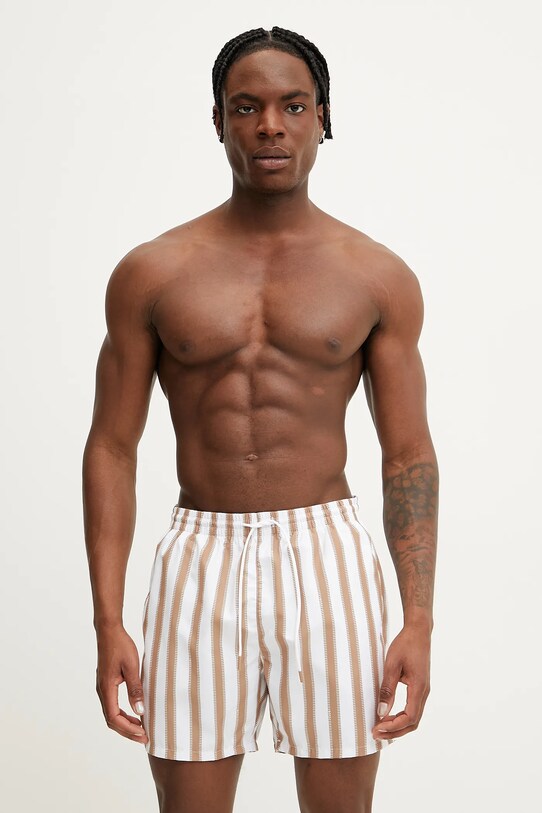 BOSS pantaloni scurti de baie 50508844 alb SS25