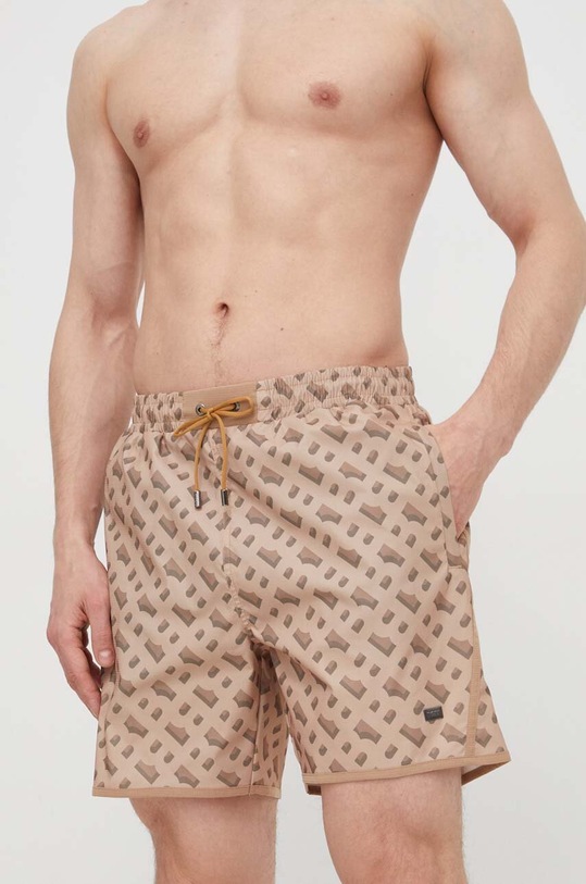 BOSS szorty kąpielowe 50508952 beżowy SS24