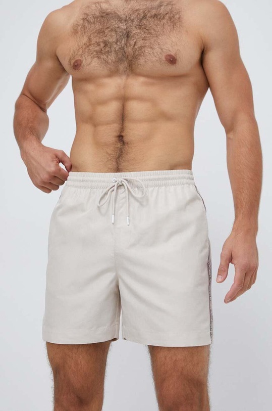 Odzież Calvin Klein szorty kąpielowe KM0KM00810 beżowy