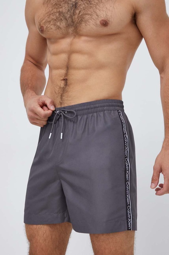 Calvin Klein szorty kąpielowe KM0KM00810 szary SS24