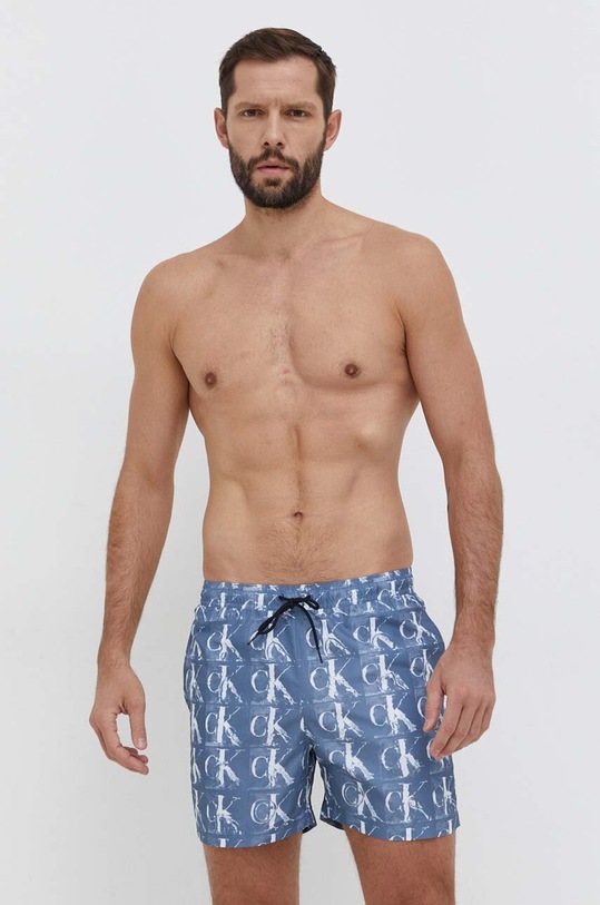Plavkové šortky Calvin Klein modrá KM0KM00913
