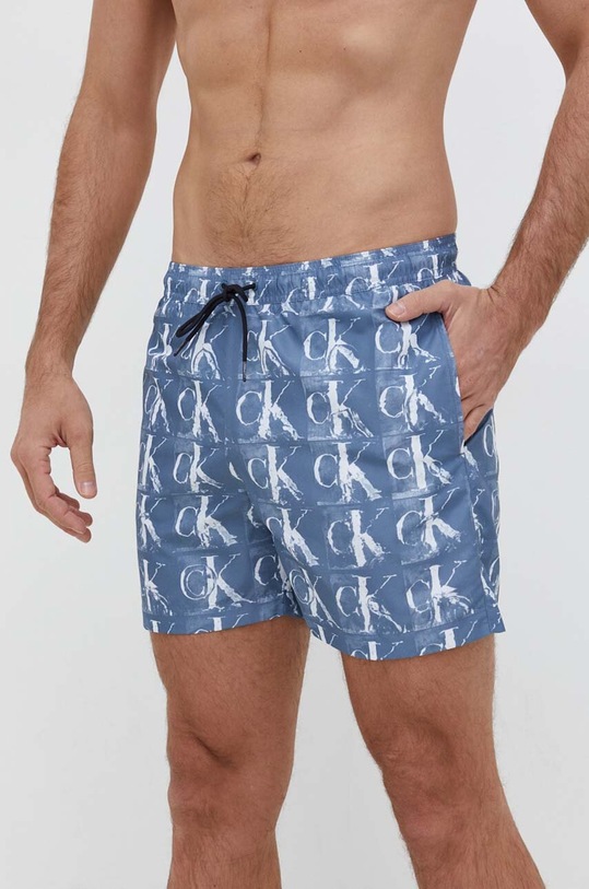 Plavkové šortky Calvin Klein KM0KM00913 modrá SS24