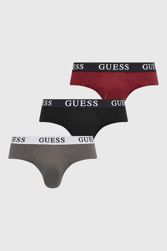 Σλιπ Guess 3-pack πλεκτό ύφασμα μαύρο U4RG09.K6YW0
