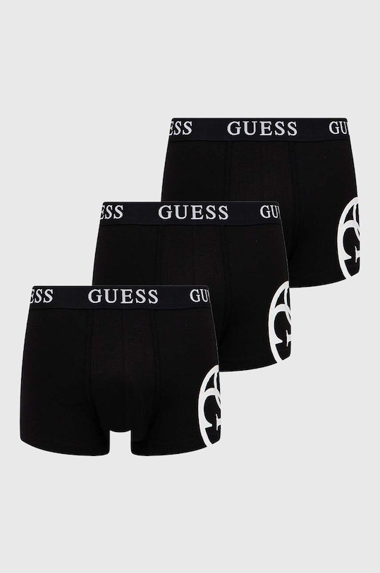 Боксери Guess 3-pack трикотаж чорний U4RG04.K6YW0