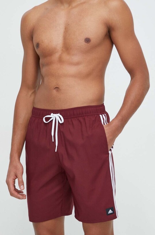 Купальні шорти adidas Performance 3Stripes CLX Planet friendly бордо IR9426