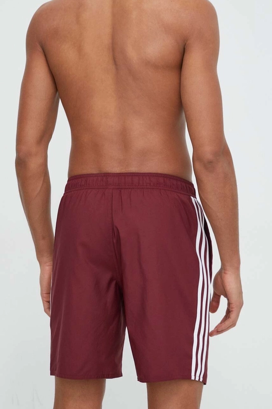 Plavkové šortky adidas Performance 3Stripes CLX IR9426 burgundské SS24