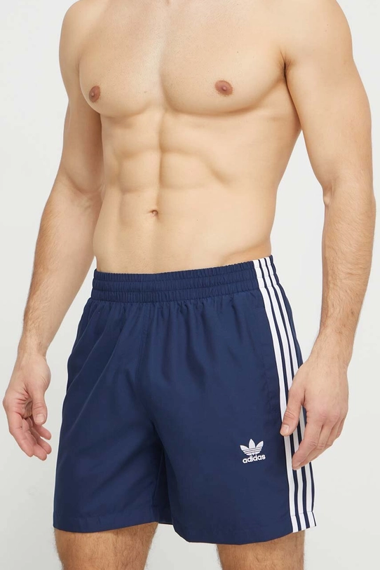 Kratke hlače za kupanje adidas Originals natpis mornarsko plava IT8656