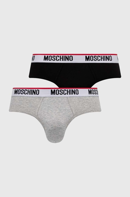 Moschino Underwear slipy 2-pack dzianina szary 1392.4300