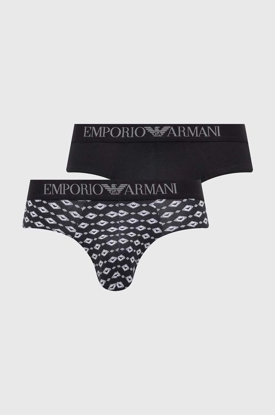 Emporio Armani Underwear slipy 2-pack dzianina czarny 111733.4R504