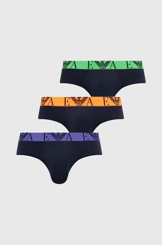 Emporio Armani Underwear slipy 3-pack dzianina granatowy 111734.4R715