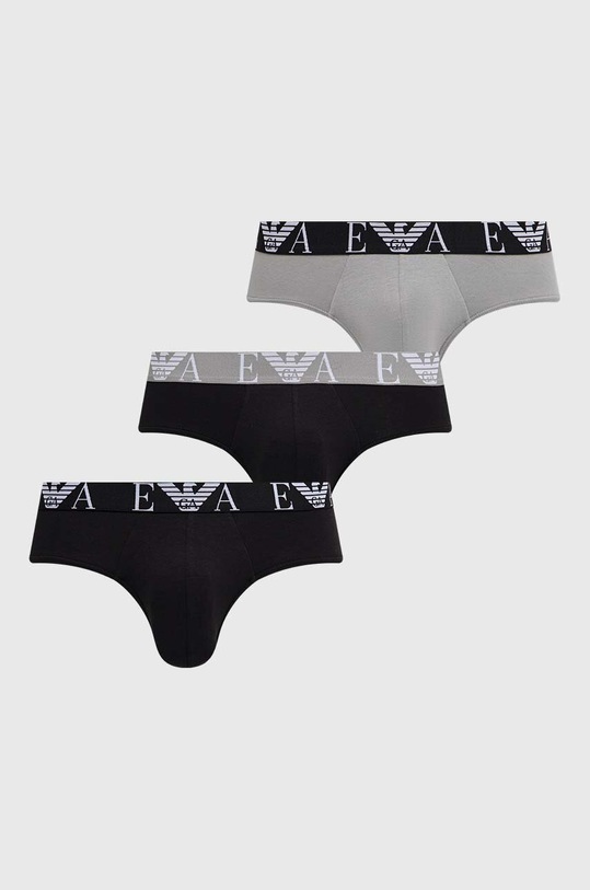 Emporio Armani Underwear slipy 3-pack dzianina szary 111734.4R715