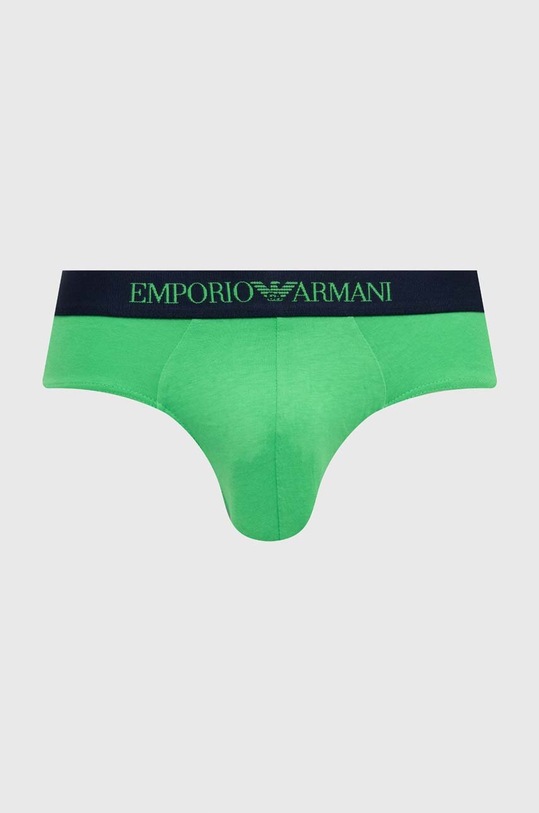 Odzież Emporio Armani Underwear slipy bawełniane 3-pack 111624.4R722 zielony