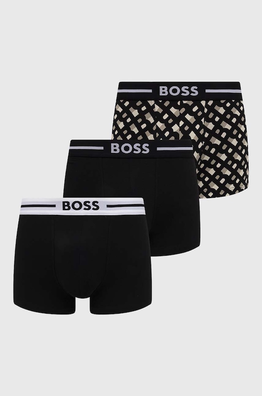 BOSS bokserki 3-pack dzianina czarny 50514951