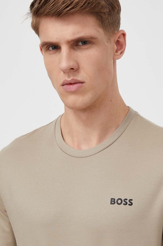 Бавовняна піжама BOSS 50515569 бежевий