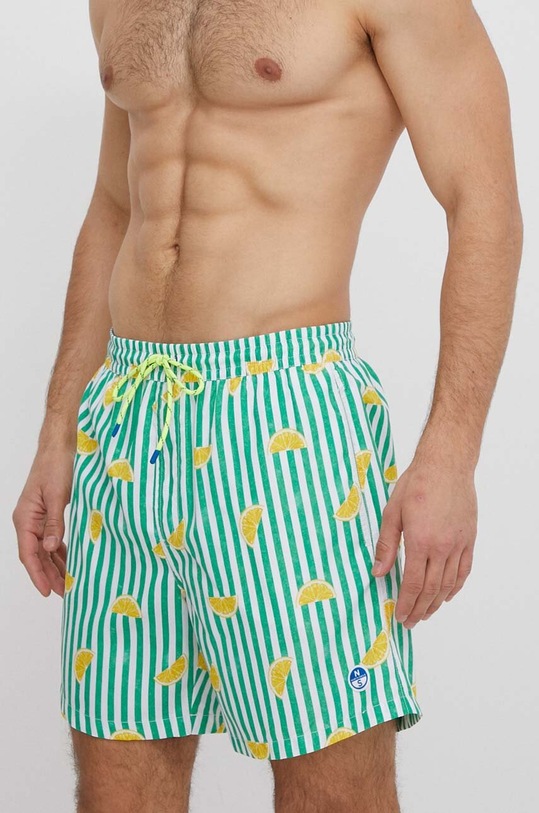 North Sails pantaloni scurti de baie Planet friendly verde 673721.