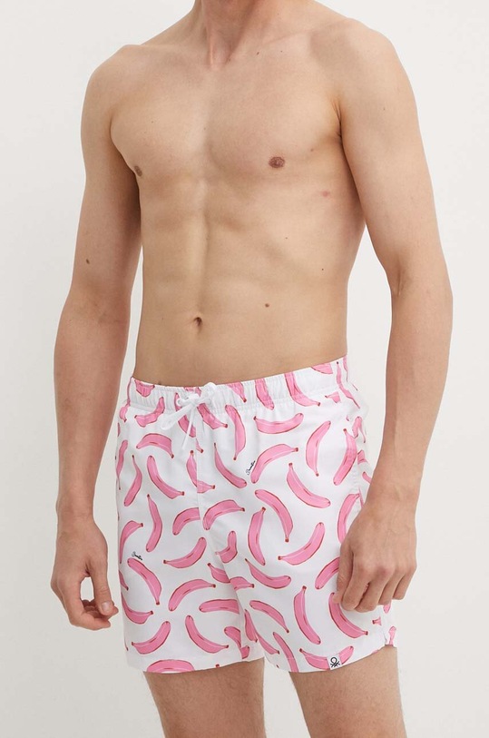 Plavkové šortky United Colors of Benetton 52ZB6X00S bílá SS24