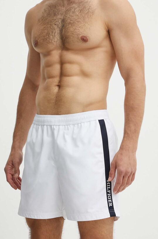 Plavkové šortky Tommy Hilfiger UM0UM03213 bílá SS24