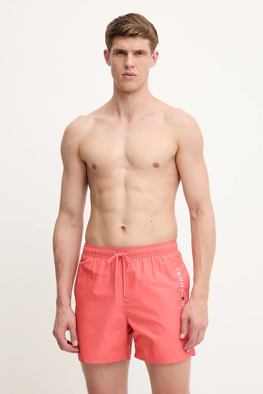 Plavkové šortky Tommy Hilfiger ružová UM0UM03258