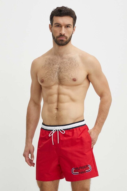 Плувни шорти Tommy Hilfiger Planet friendly червен UM0UM03287