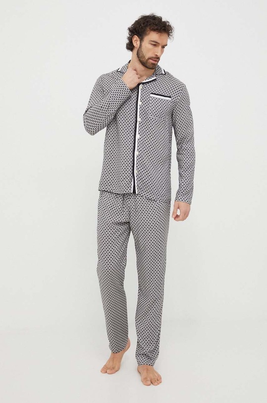 United Colors of Benetton piżama tkanina czarny 41HH4P007