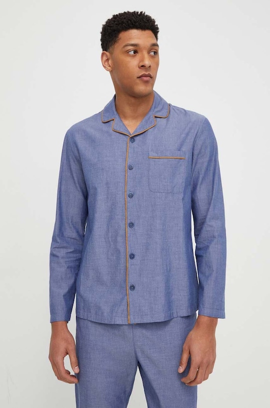United Colors of Benetton pijamale de bumbac 4ICK4P008 albastru SS24