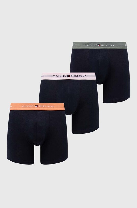 Boxerky Tommy Hilfiger 3-pak pletenina čierna UM0UM02765